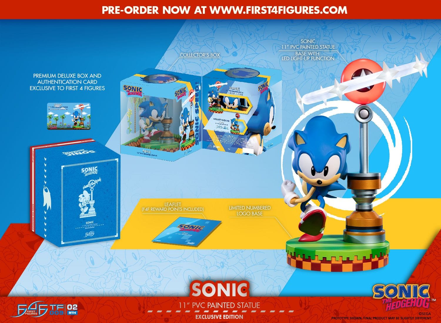 first 4 figures sonic statue